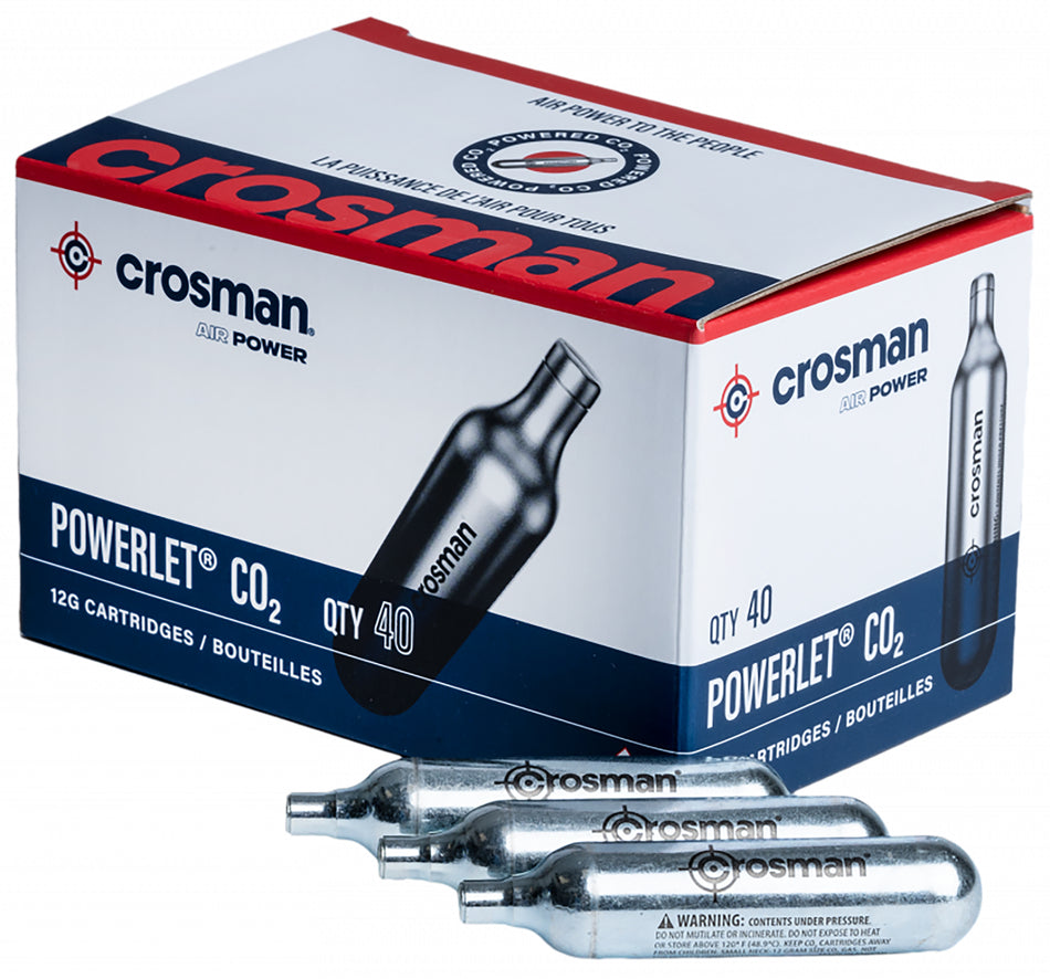 Crosman 23140 Powerlet CO2 12g Cartridges Pack of 40