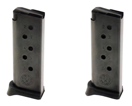 Ruger 90643 LCP/LCP II .380 ACP 6rd Blued Steel Magazine Value Pack 2 Per Pack