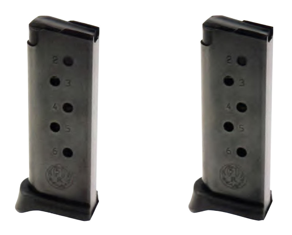 Ruger 90643 LCP/LCP II .380 ACP 6rd Blued Steel Magazine Value Pack 2 Per Pack