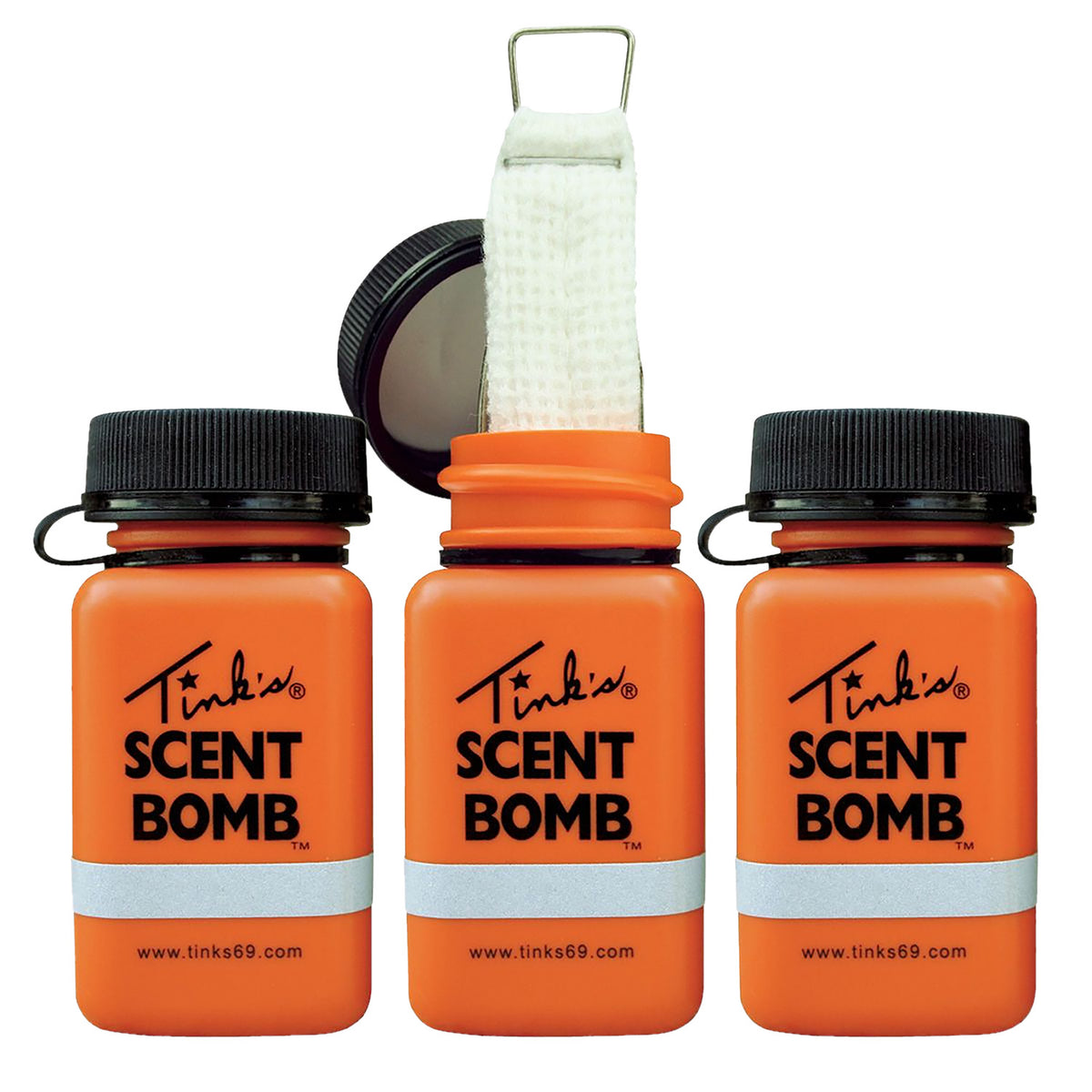 Tinks Scent Bomb 1 oz Jar Deer Lure Applicator 3-Pack