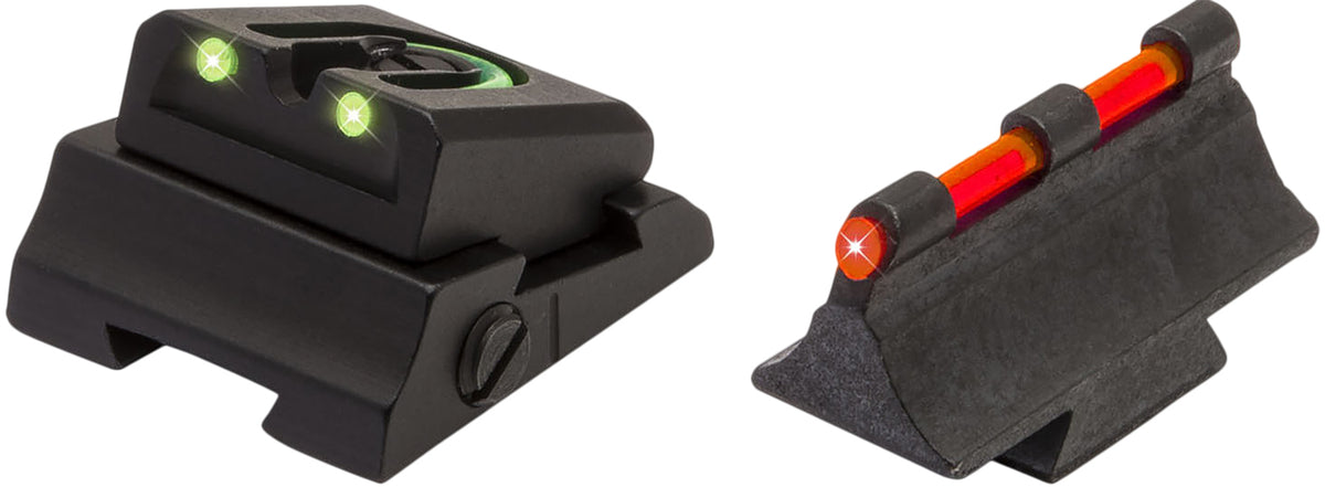 TruGlo TG961M Slug Gun Fiber-Optic Dovetail Replacement Sights Red Front 0.060 Green Rear 0.040