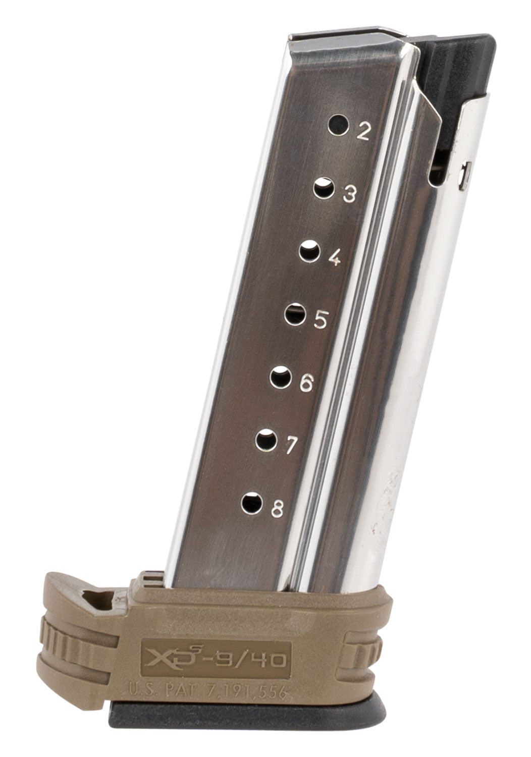 Springfield Armory XDS0908DE XD-S 9mm Luger 8rd Metal Magazine Flat Dark Earth Sleeve