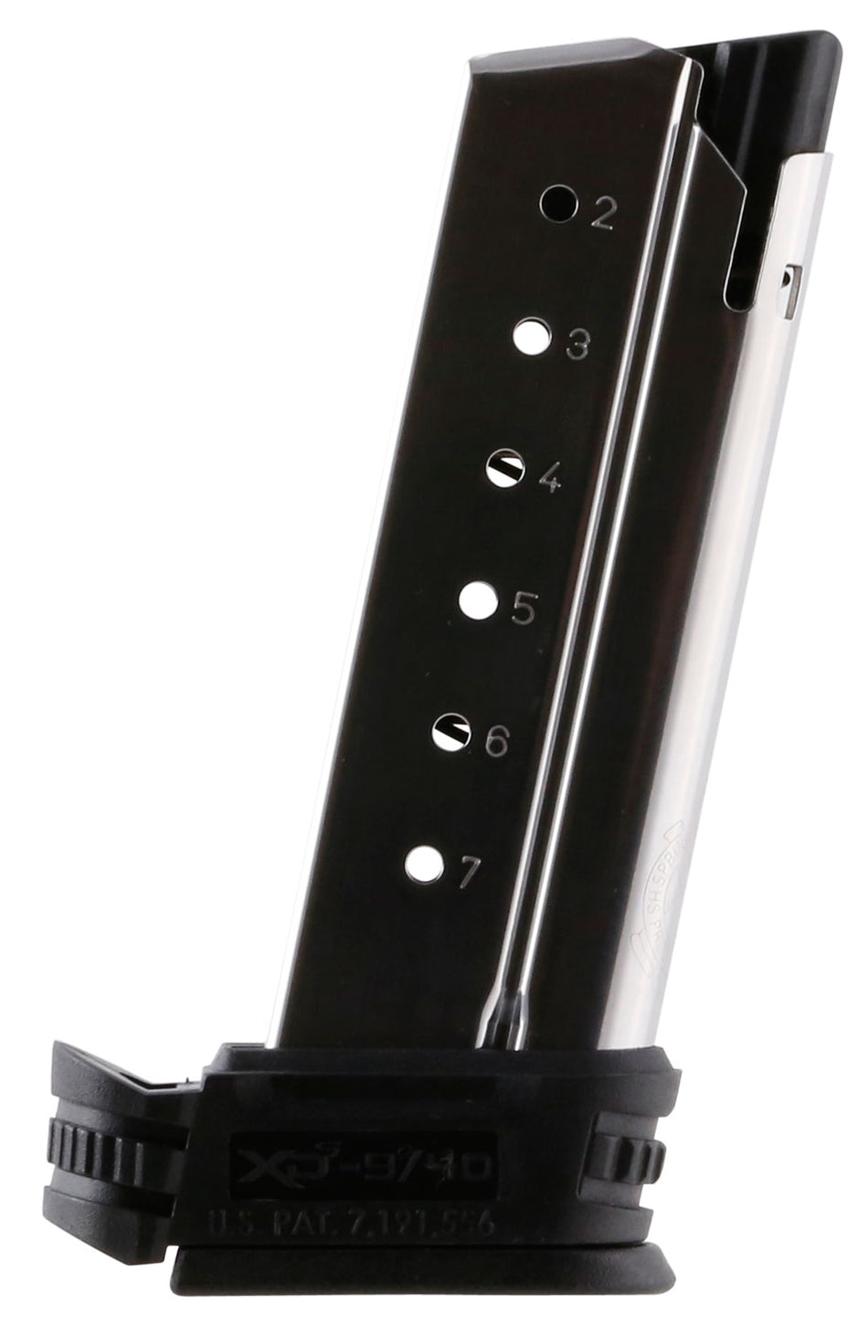 Springfield Armory XD-S Magazine XDS4007 7 Round 40 S&W Stainless Steel Black Sleeve