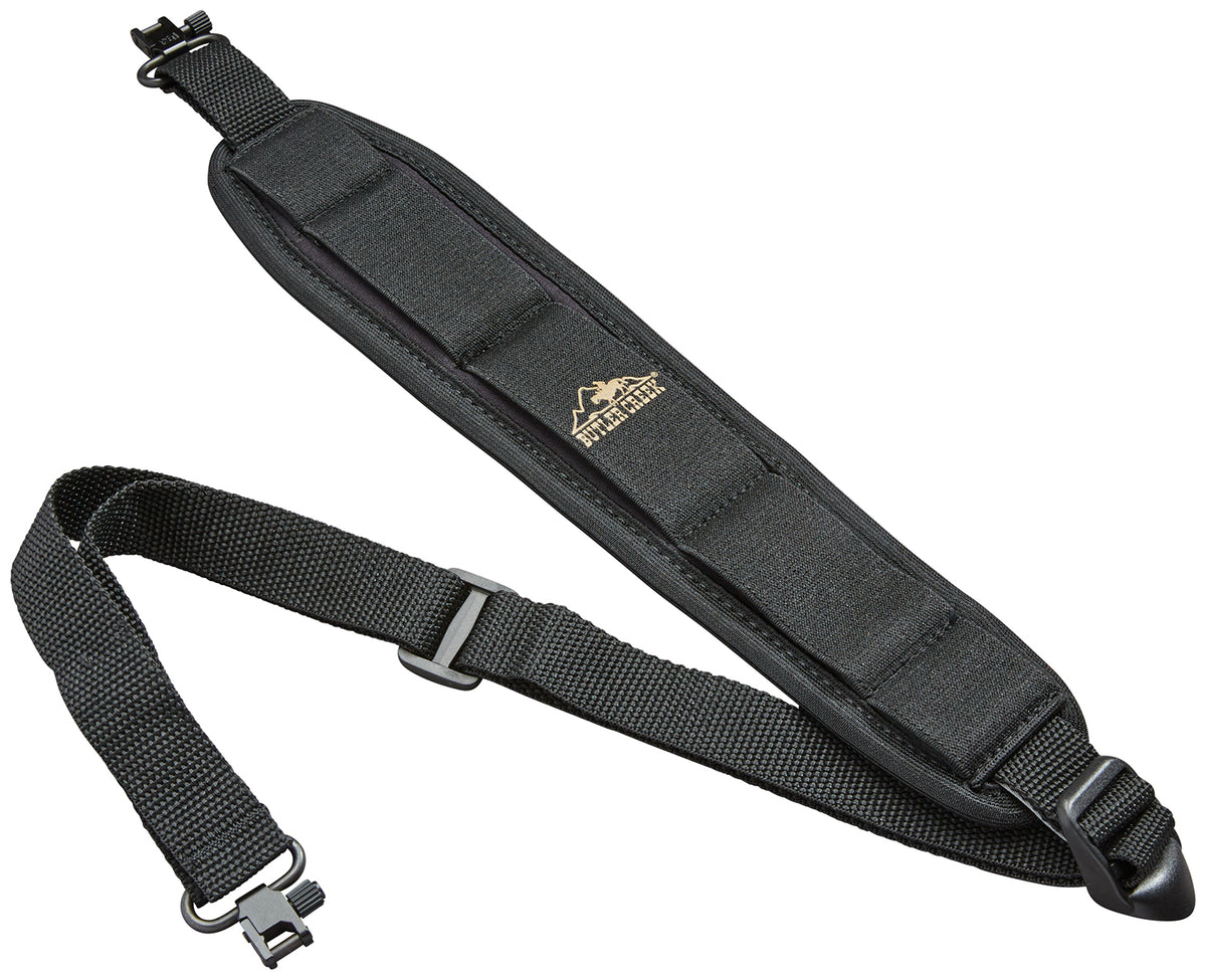 Butler Creek Comfort Stretch Rifle Sling Black Neoprene Adjustable Uncle Mike's QD Swivel