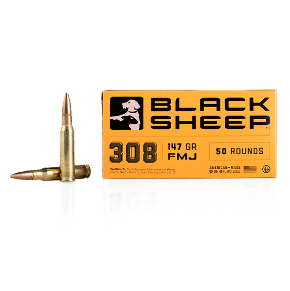 Black Sheep Ammunition .308 Win 147 Grain Full Metal Jacket
