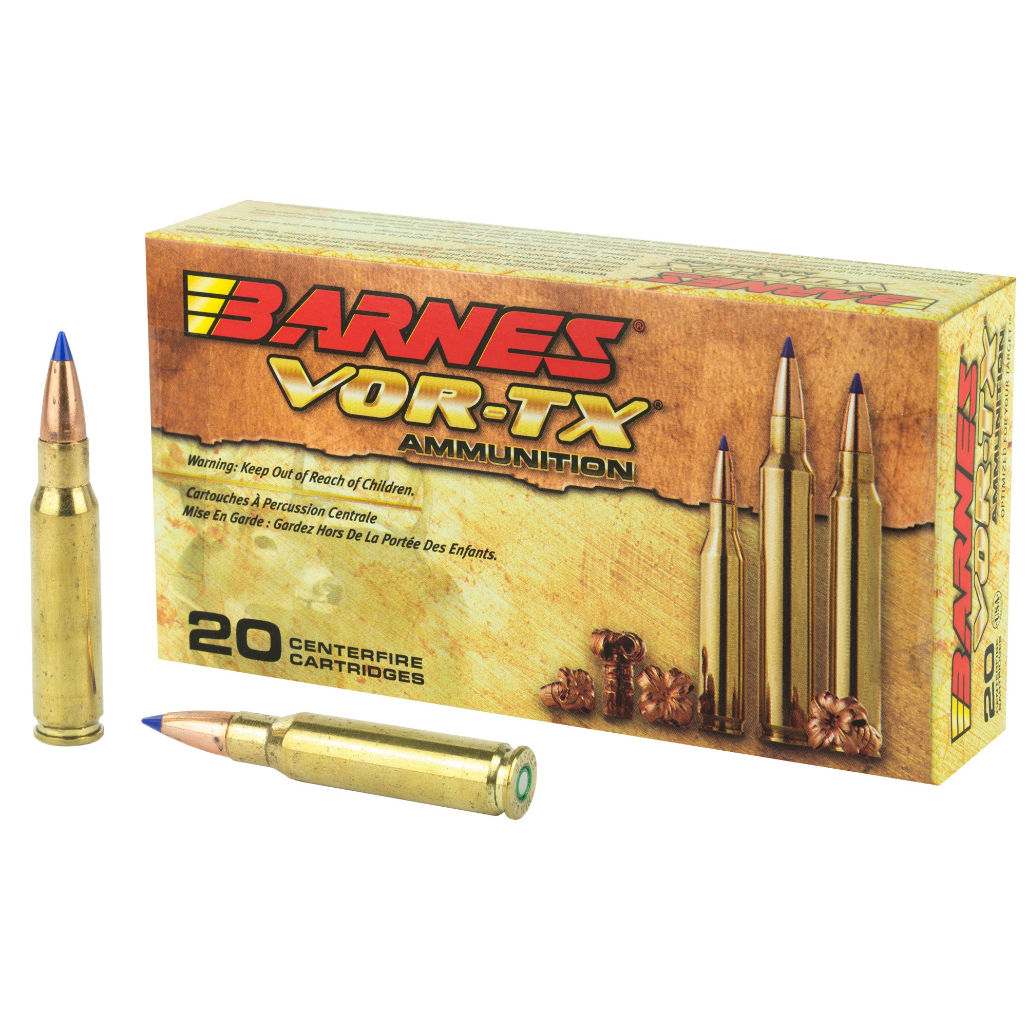 Barnes .308 Win / 7.62x51mm 30816 VOR-TX Tipped TSX Boat Tail BT 130 Grain