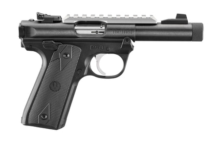 Ruger Mark IV 22/45 40190 .22 LR 10+1 4.40" Threaded Bull Barrel Pistol, Blued Polymer Frame