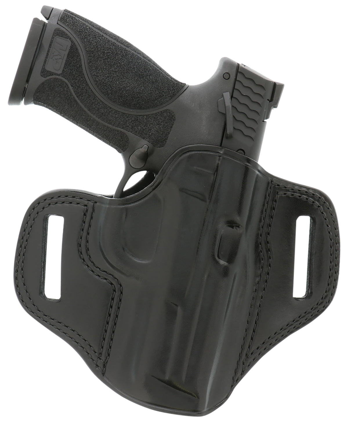 Galco Combat Master CM212B OWB Black Leather Belt Holster for 1911 5" Barrel, Right-Hand Draw