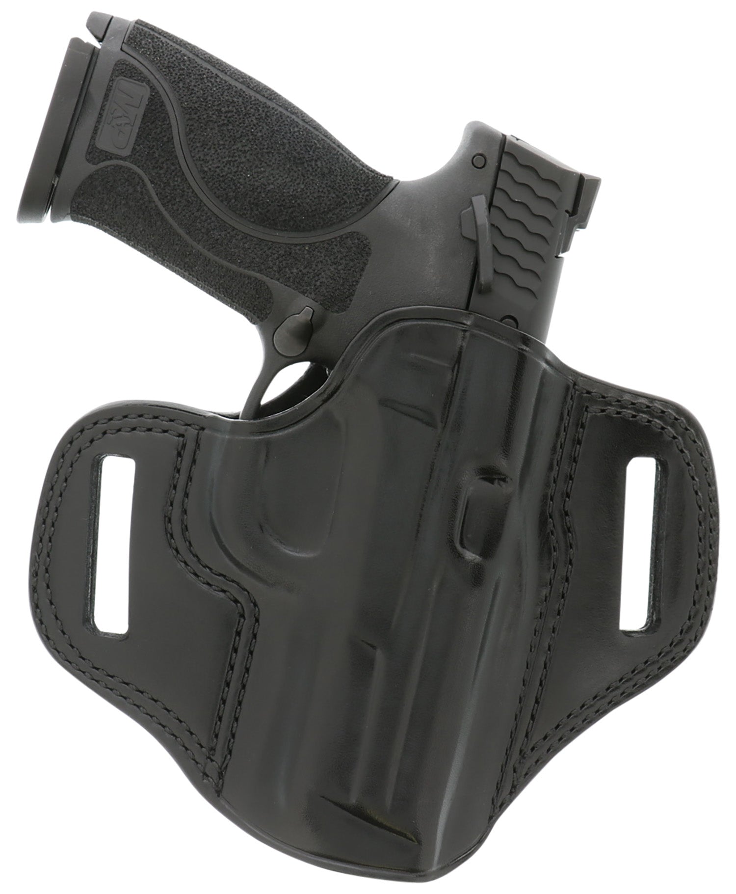 Galco Combat Master CM212B OWB Black Leather Belt Holster for 1911 5" Barrel, Right-Hand Draw