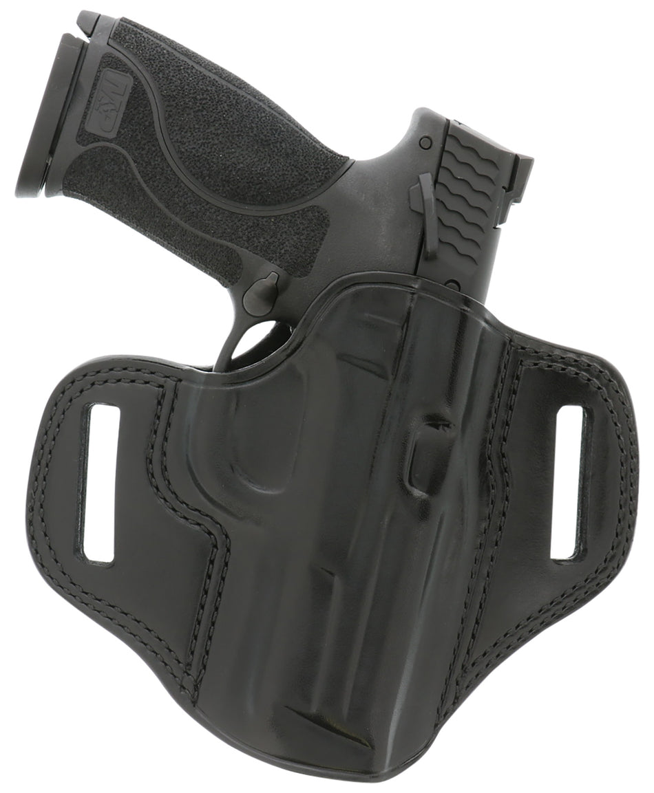 Galco Combat Master CM212B OWB Black Leather Belt Holster for 1911 5" Barrel, Right-Hand Draw