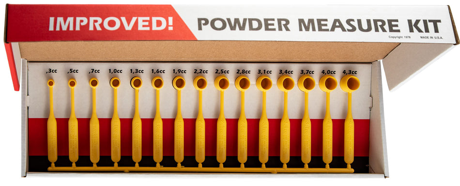 Lee Precision 15-Piece Powder Dipper Kit with Powder Dispensing Chart Slide Card
