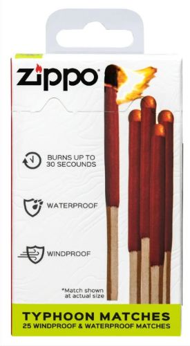 Zippo Typhoon 25-Pack Windproof Waterproof Matches