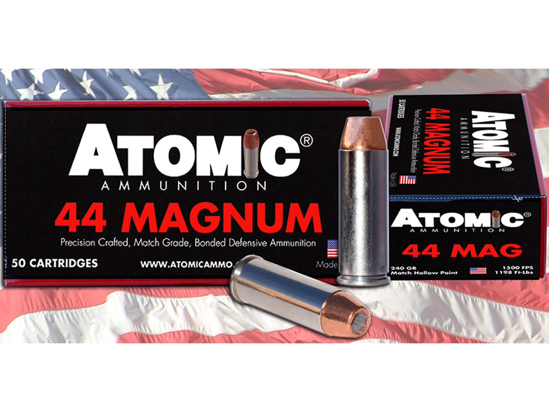 Atomic .44 Magnum 440 Precision Craft Bonded Match Hollow Point 240 Grain
