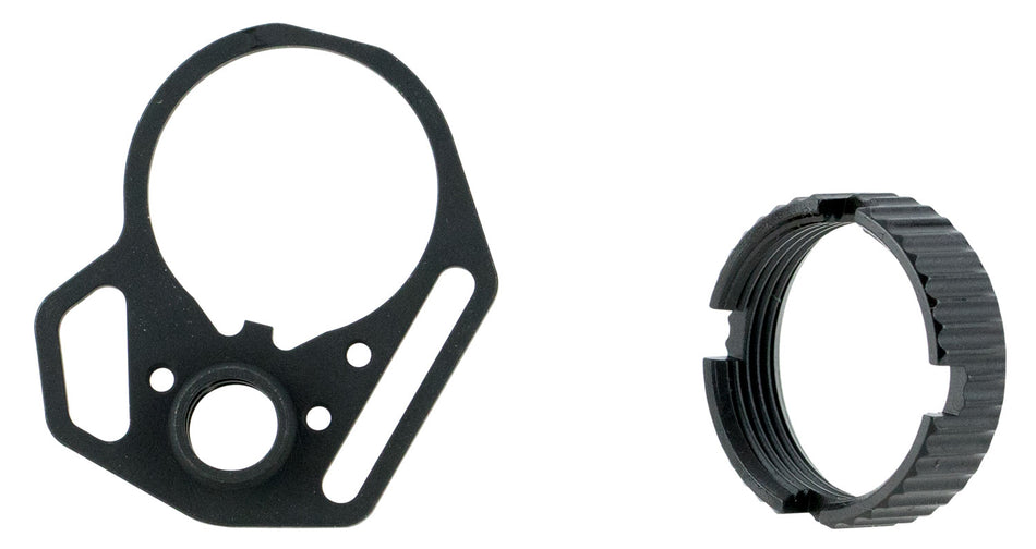 Strike Industries ARMFEP&ACN End Plate and Castle Nut with QD Socket Steel Black