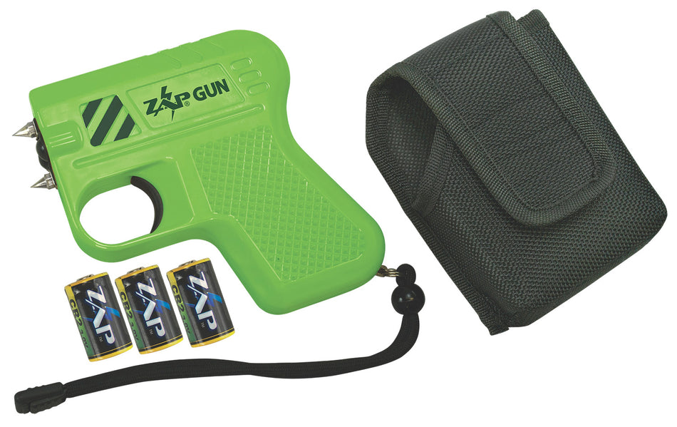 Zap ZAPGUN Stun Gun/Flashlight 950,000 Volt Green Plastic 60 Lumen LED