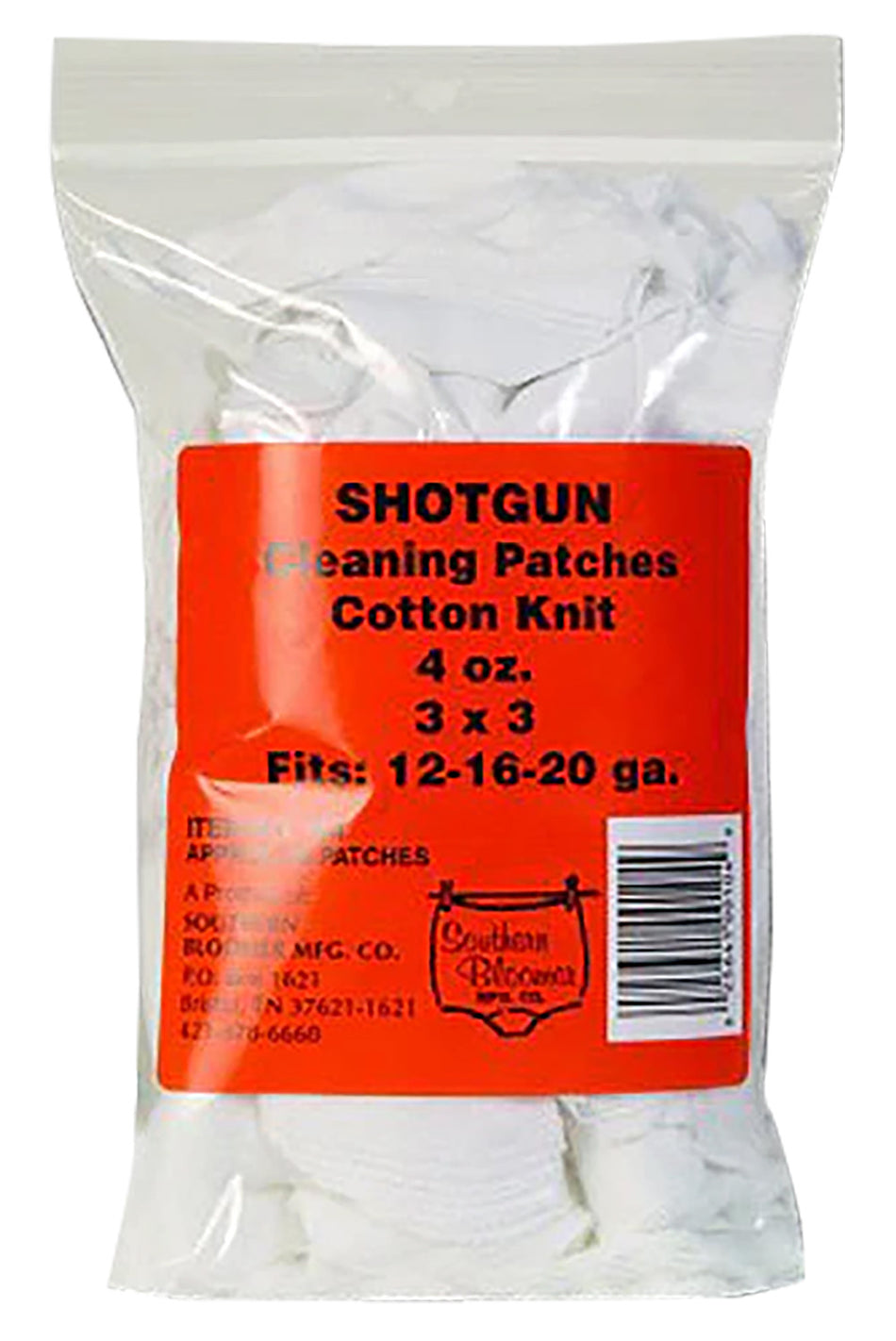 Southern Bloomer 104 Shotgun Cotton Lint-Free Cleaning Patches 12 16 20 Gauge 85 Pack