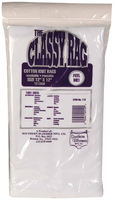 Southern Bloomer 112 Large 12" x 12" Cotton Firearm Cleaning Patches 12 Pack