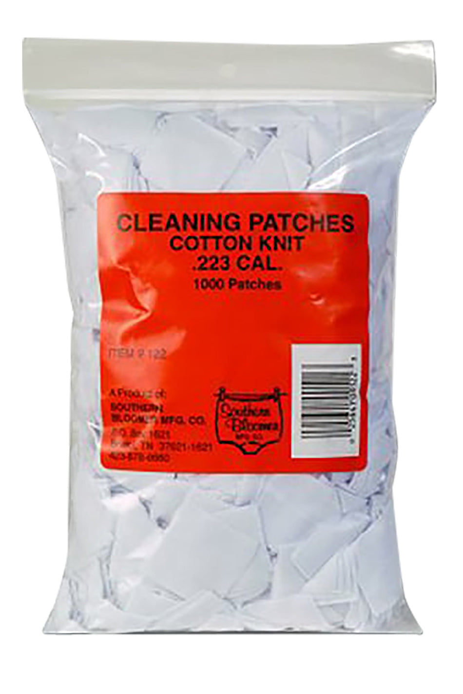 Southern Bloomer 122 .223 5.56 NATO Cotton Lint-Free Firearm Cleaning Patches Bulk 1000 Pack