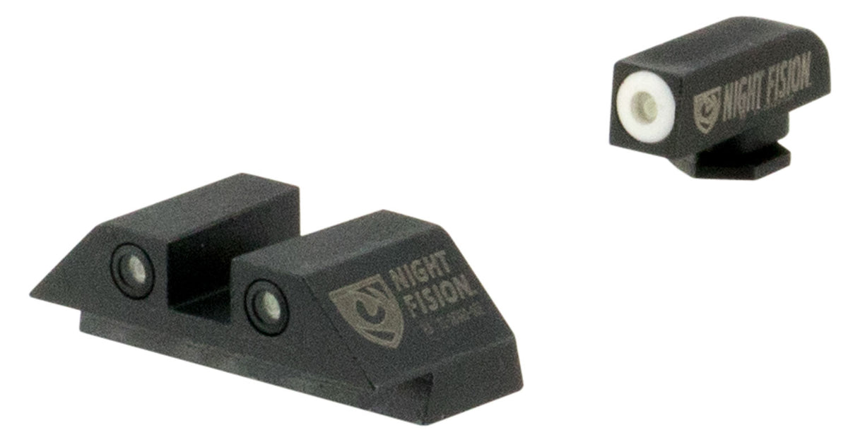 Night Fision Tritium Night Sights GLK001003WGW for Glock – White Outline Front & White Outline Rear