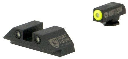 Night Fision GLK001003YGZ Glock Tritium Night Sight Set - Green/Yellow Front, Green/Black Rear