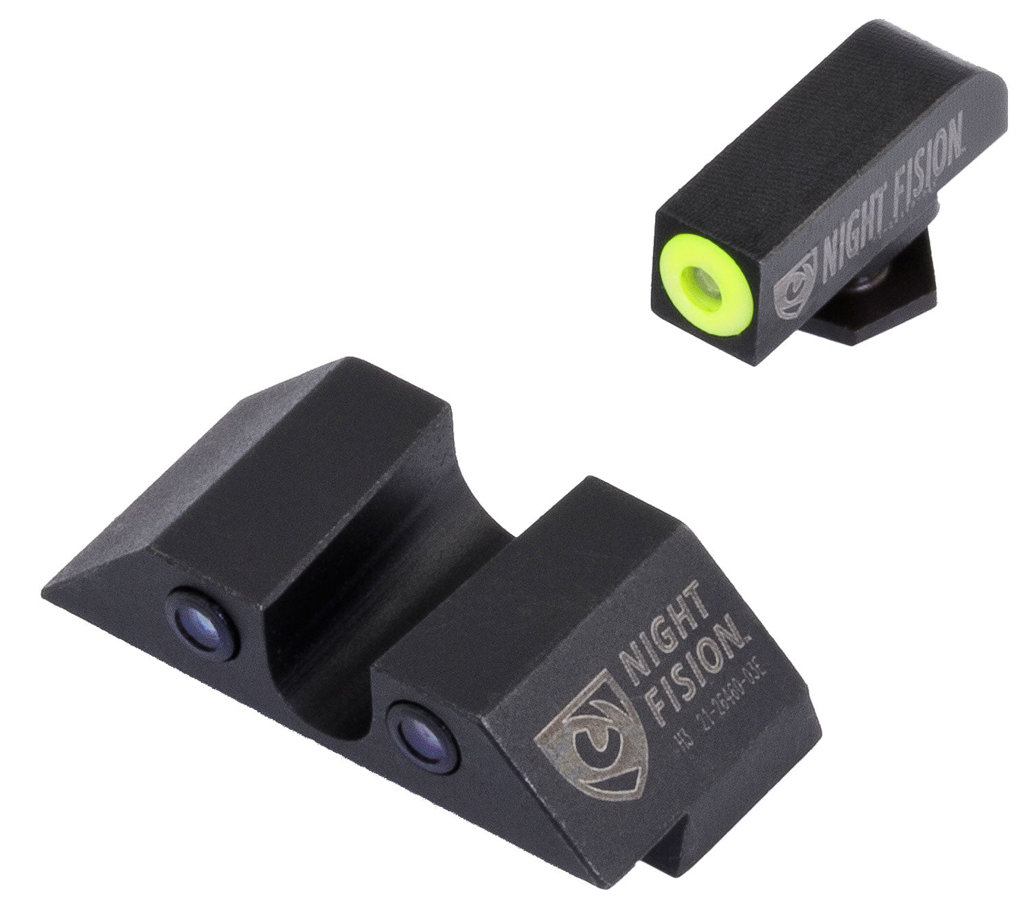 Night Fision GLK001007YGZ Glock Tritium Night Sight Set - Green/Yellow Front, Green/Black Rear