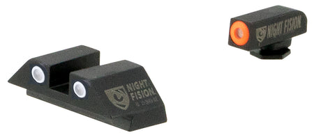 Night Fision GLK003003OGW Glock Subcompact Tritium Night Sight Set - Green/Orange Front, Green/White Rear