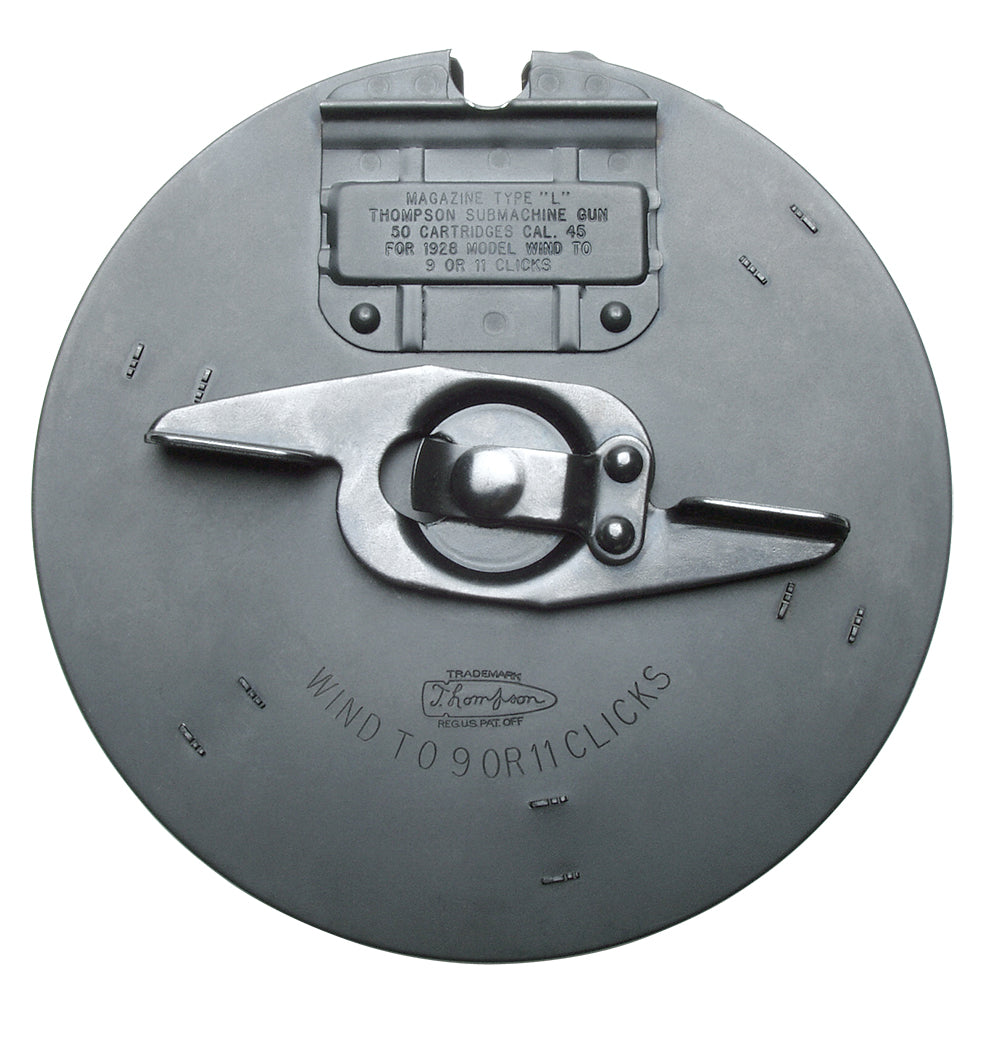 Thompson 1927-A1 50-Round Drum Magazine .45 ACP Blued Steel