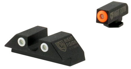 Night Fision GLK003007OGZ Glock Subcompact Tritium Night Sight Set - Green/Orange Front, White Outline Rear