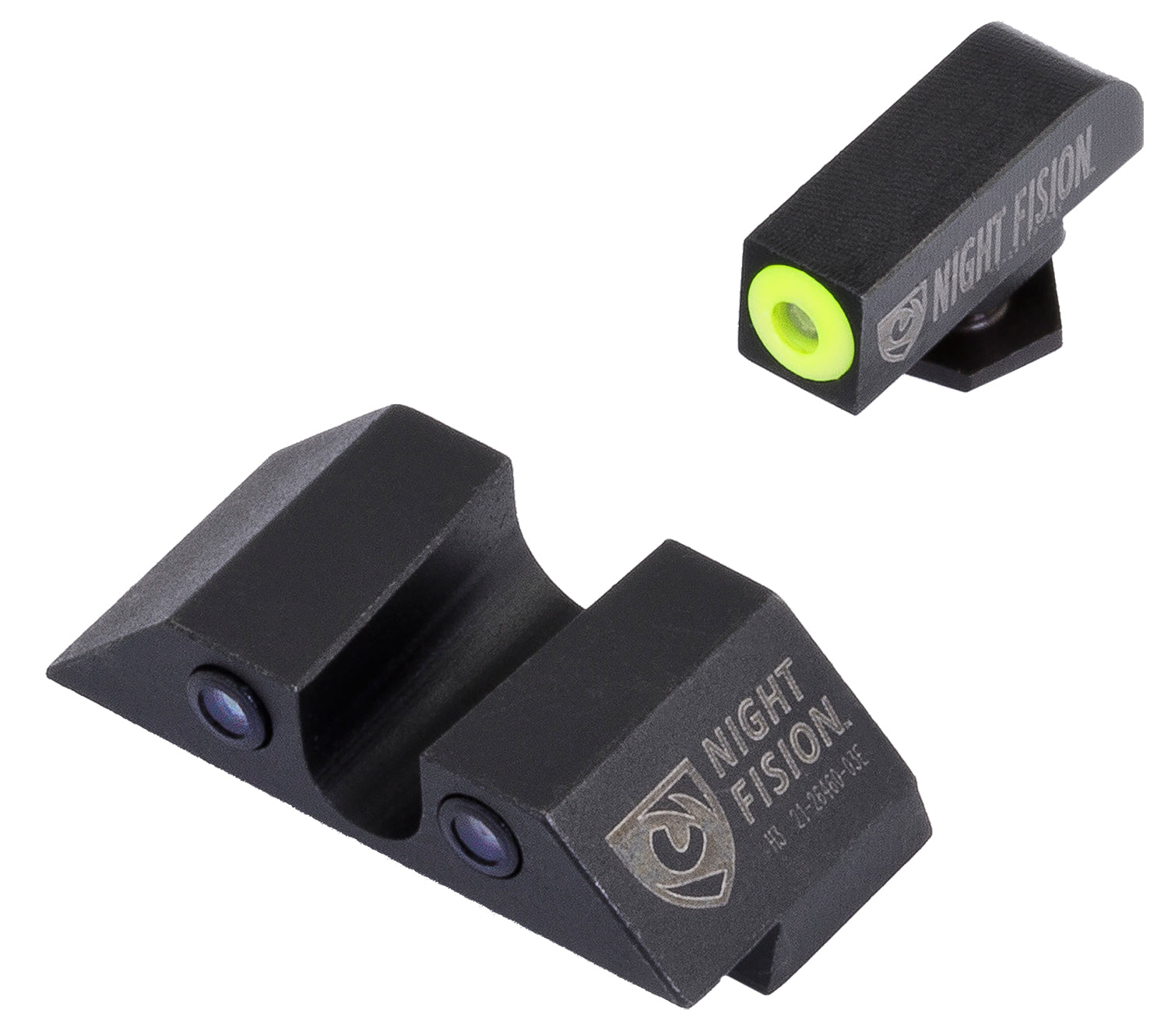 Night Fision GLK003007YGZ Glock Subcompact Tritium Night Sight Set - Green/Yellow Front, Green/Black Rear