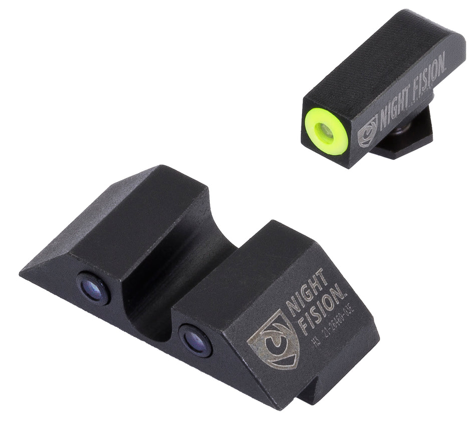 Night Fision GLK003007YGZ Glock Subcompact Tritium Night Sight Set - Green/Yellow Front, Green/Black Rear