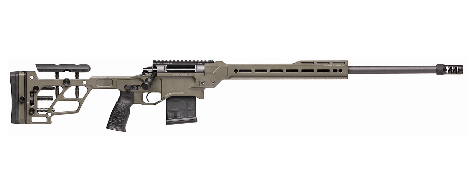 Daniel Defense 4215910730 Delta 5 Pro 6.5 Creedmoor 24" 10+1 Black Hard Coat Anodized Black Adjustable w/Adjustable Cheek Piece & LOP Stock Black Polymer Grip Right Hand