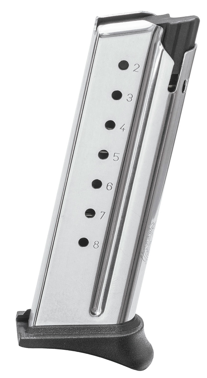 Springfield Armory XD-E Magazine XDE0908H 8 Round 9mm Luger Stainless Steel Extended Floorplate