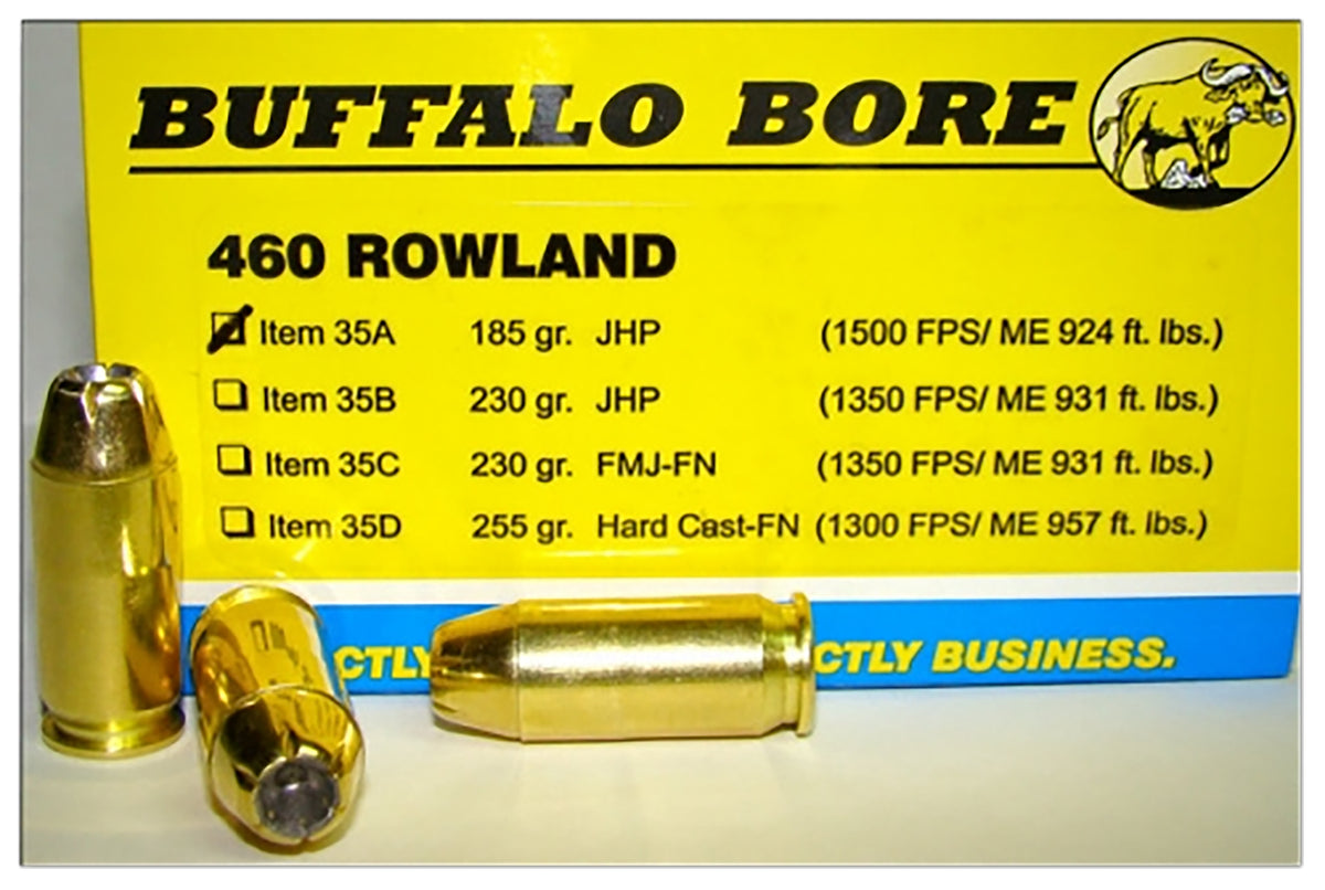 Buffalo Bore .460 Rowland 35A20 Personal Defense Jacketed Hollow Point JHP 185 Grain