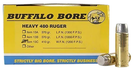 Buffalo Bore .480 Ruger 13C20 Heavy Wide Flat Nose 410 Grain