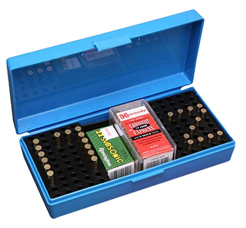 MTM Case-Gard SB20020 SB-200 Rimfire Ammunition Storage Box 100-250 Rounds Blue Poly