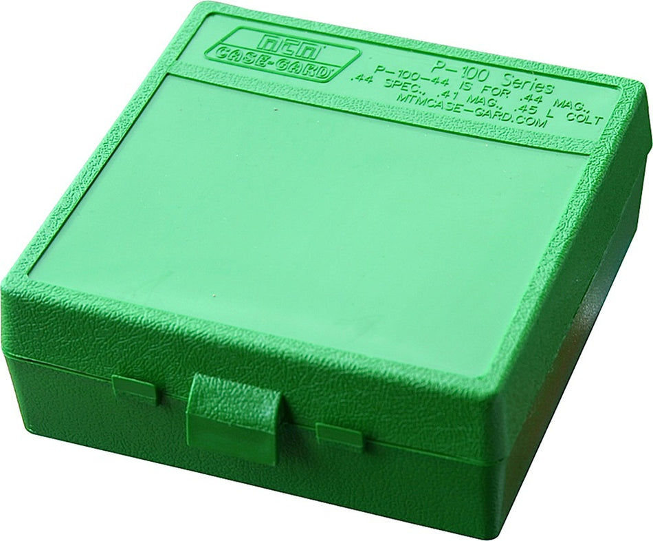 MTM Case-Gard P-100 100 Round Multi Caliber Flip-Top Ammo Box Green