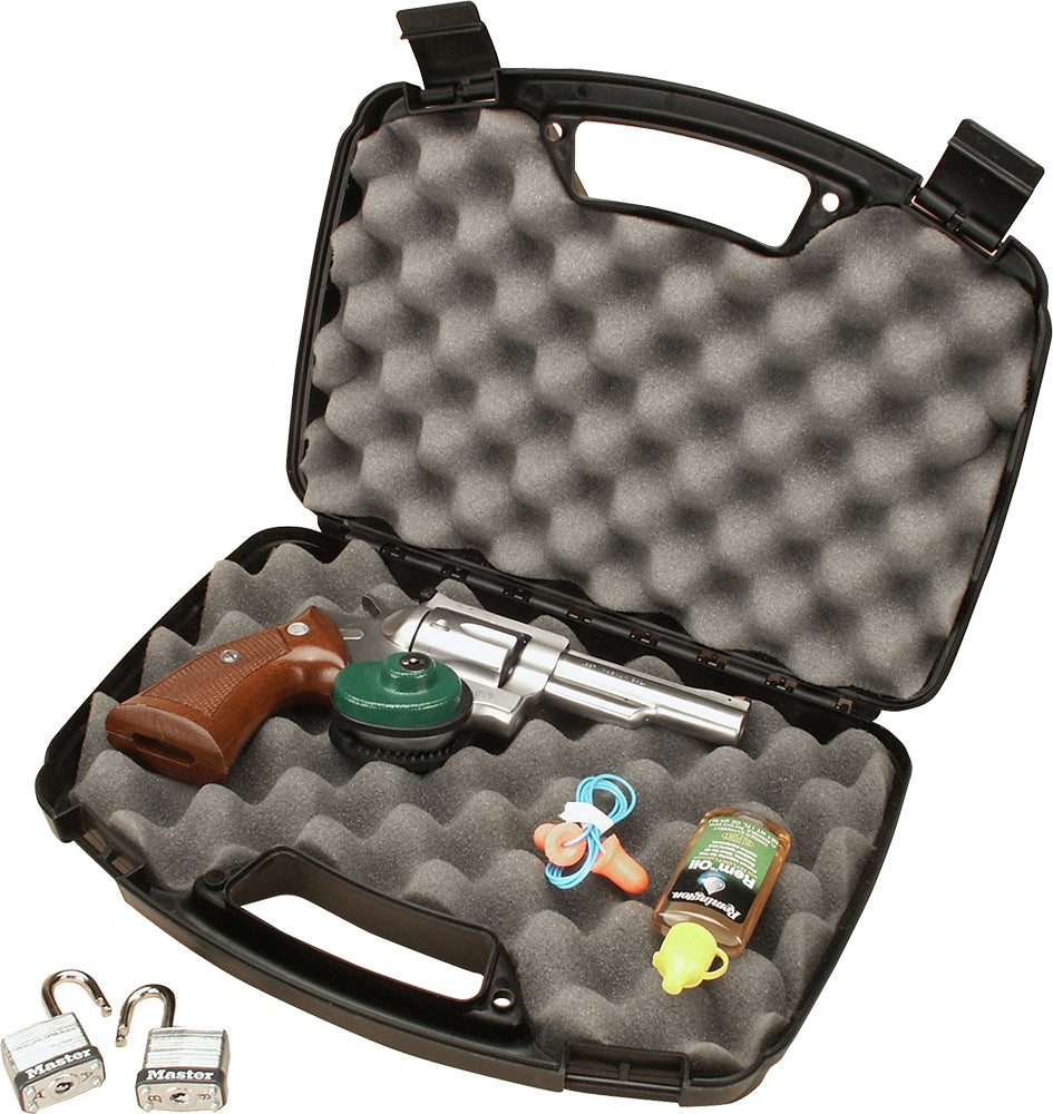 MTM Case-Gard 80740 Black Polypropylene Single Pistol Case 13" Foam-Lined Up to 6" Barrel