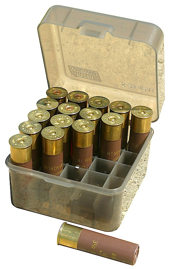 MTM Case-Gard S2512M41 Multi-Gauge Shotshell Storage Box Smoke Polypropylene 25rd