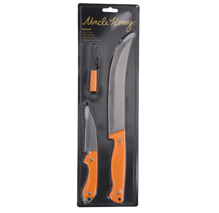 Uncle Henry Fillet Skinner 2 Fixed Blade Knife Set with Firestarter