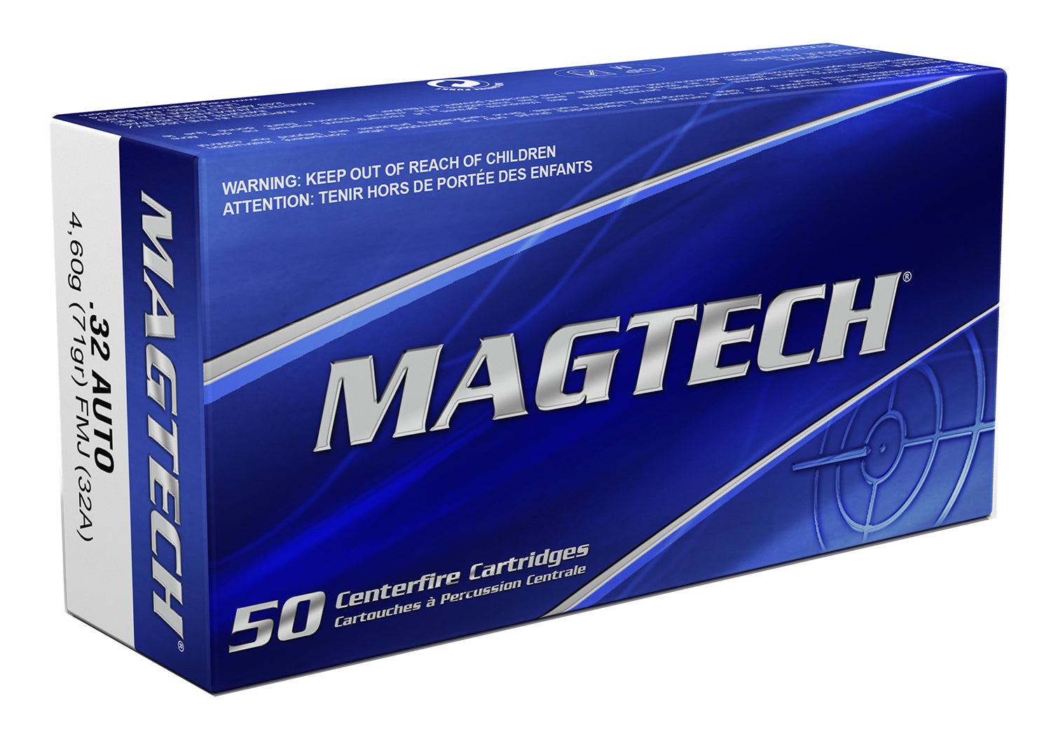 Magtech .32 ACP 32A Sport Shooting Range/Training Full Metal Jacket FMJ 71 Grain