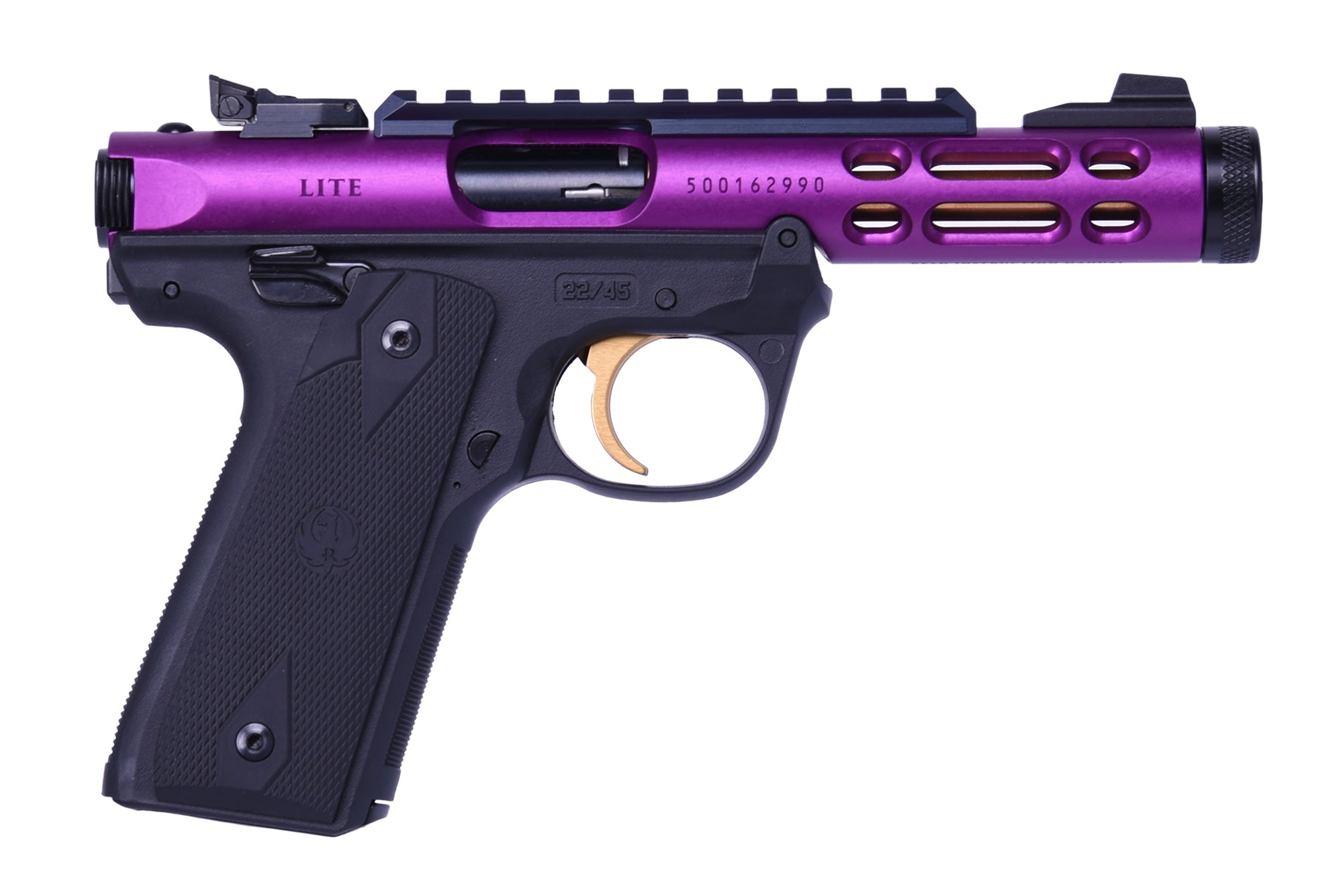 MKIV 22/45 LT 22LR PURPLE/GOLD 43931 1/2-28 TPI|2 MAGS