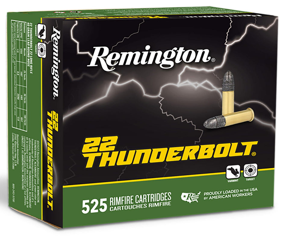 Remington .22 Long Rifle R21271 Thunderbolt Bulk LEAD SOLID 40 Grain