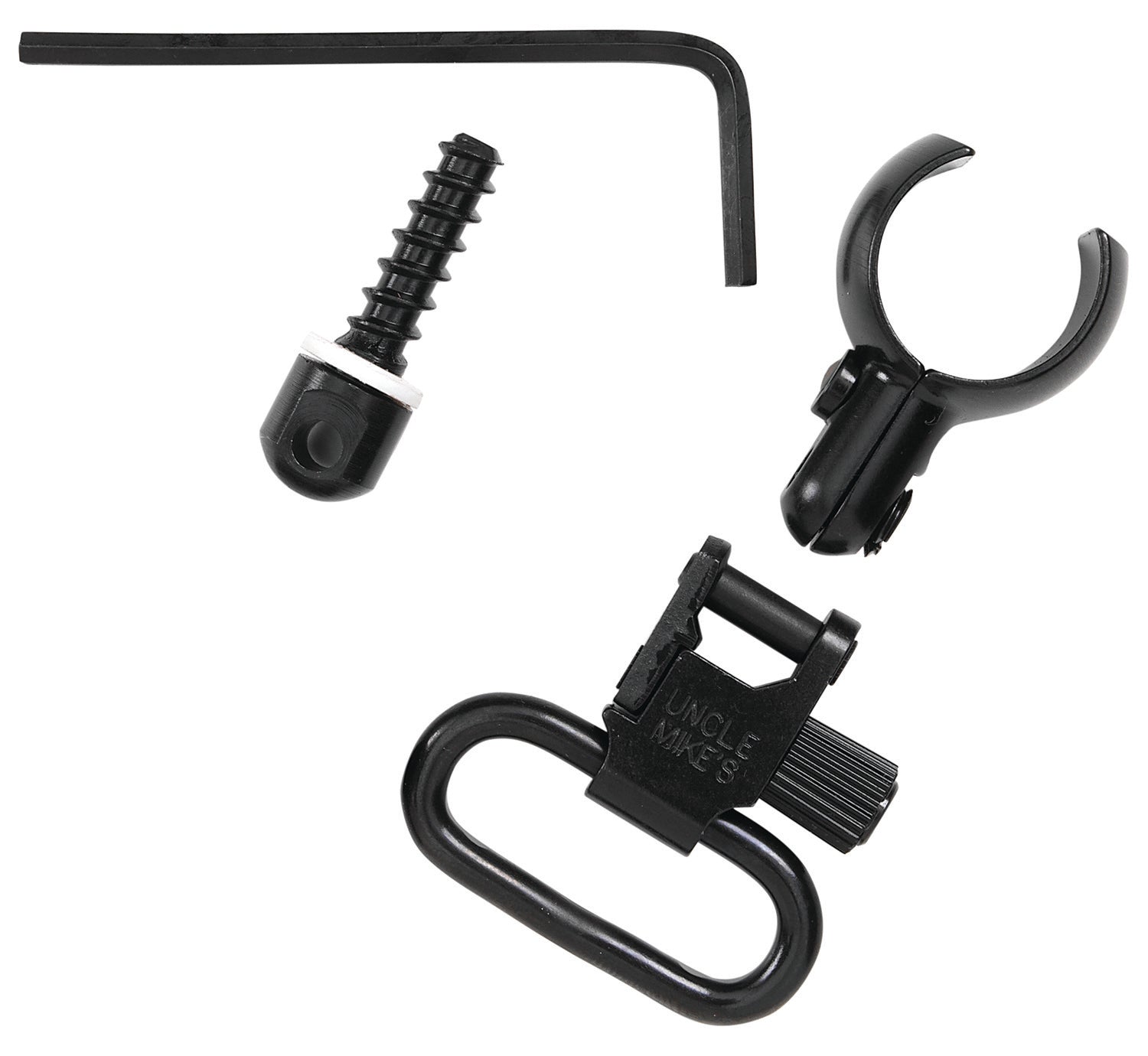 Uncle Mike's 13912 Quick Detach Magnum Band Swivel Set Tri-Lock Blued 1-Inch Loop for Magnum Tubes .630-.675"