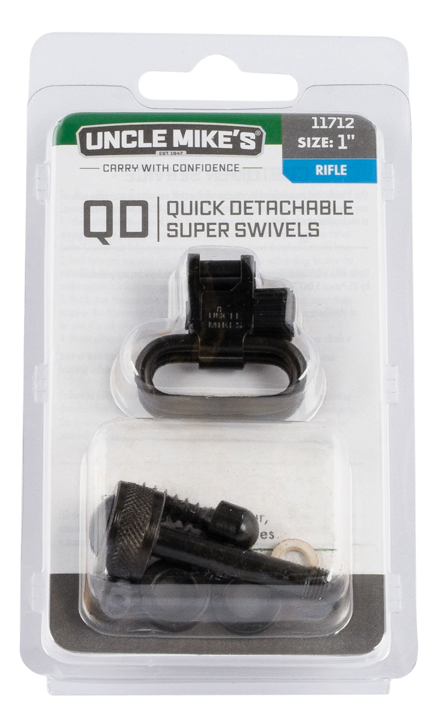 Uncle Mike's 11712 QD Super Swivel Blued 1-Inch Sling Loop for Remington 7400/Four Autoloaders