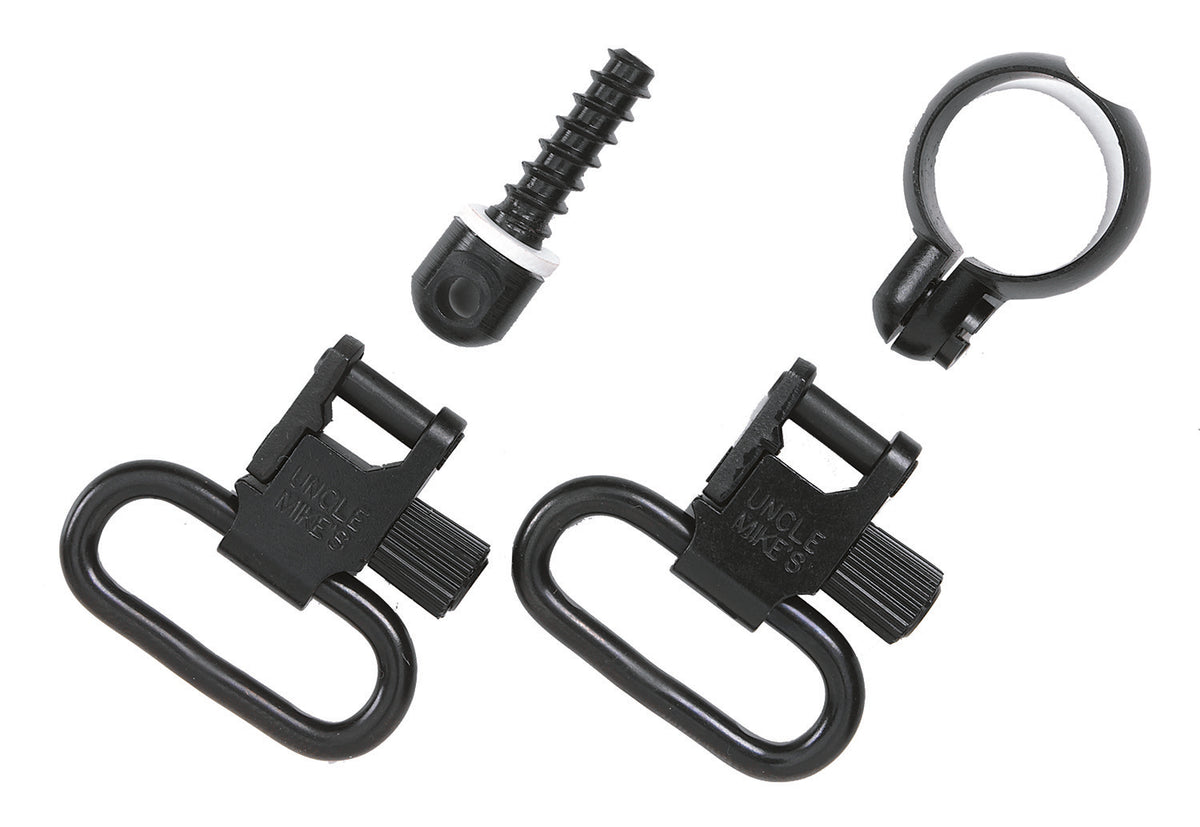 Uncle Mike's 13312 QD Full Band Swivel Set 115 CF Blued 1.25" for Lever Action Rifles