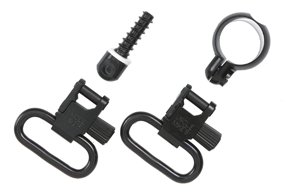 Uncle Mike's 13312 QD Full Band Swivel Set 115 CF Blued 1.25" for Lever Action Rifles