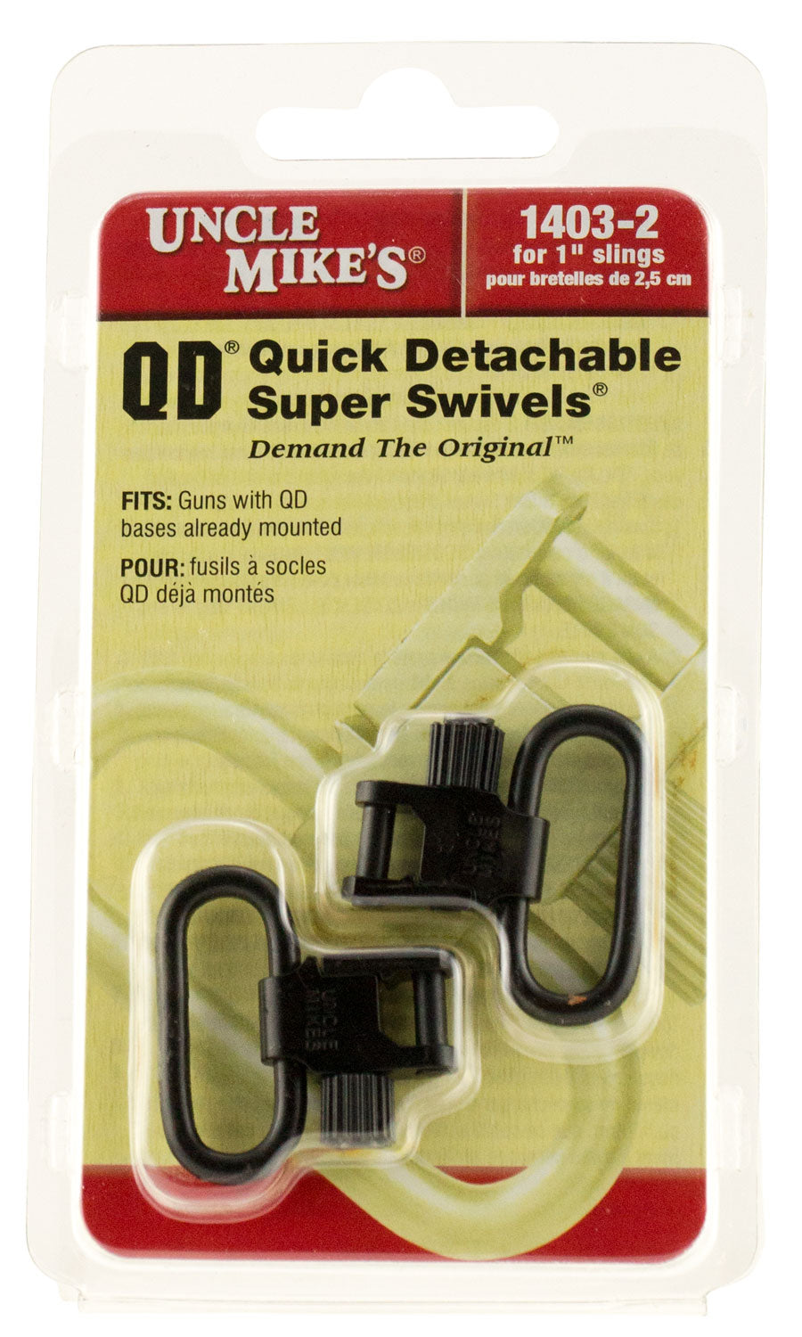 Uncle Mike's 14032 Quick Detach Super Swivel Tri-Lock Blued 1 Inch Sling Loop