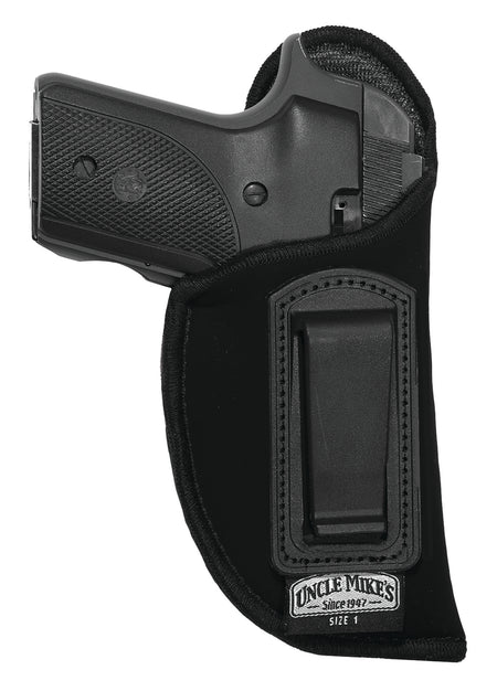 Uncle Mike's 89361 Inside-the-Pants IWB Holster Size 36 Black Suede-Like Clip Fits Small Frame Revolver w/Hammer Spur 2" Barrel RH