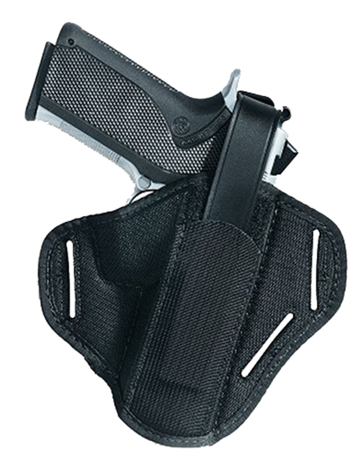 Uncle Mike's Super Belt Slide Holster Size 0 Black Kodra Nylon Ambidextrous Fits Sm/Med DA Revolver 2-3" Barrel