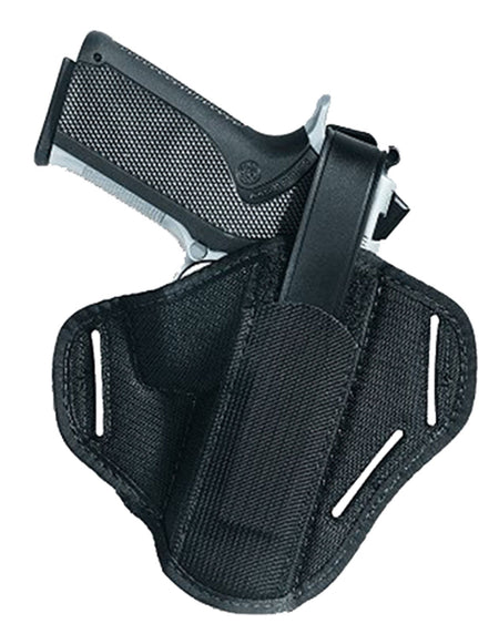 Uncle Mike's Super Belt Slide Holster Size 0 Black Kodra Nylon Ambidextrous Fits Sm/Med DA Revolver 2-3" Barrel